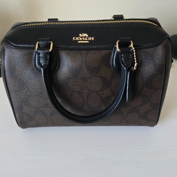 Coach Mini Bennett Satchel In Signature Canvas - Picture 4 of 11